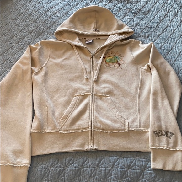 cream colored hoodie